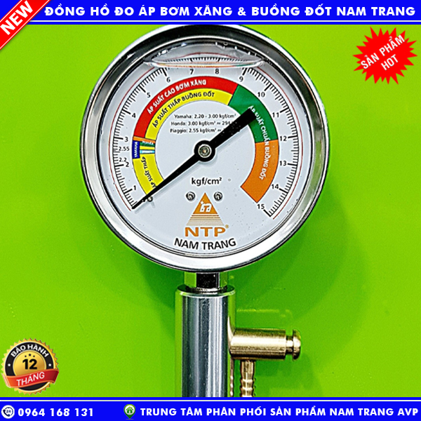đồng hồ đo áp suất bơm xăng và buồng đốt 